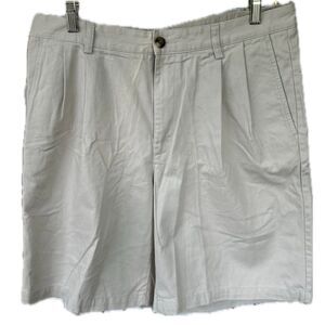 Eddie Bauer NWT Men's 100% Cotton Stone 9" Pleated Twill Khaki Shorts 34